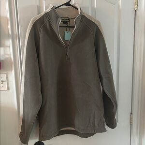 Men's Taupe Quarter-Zip Sweater
